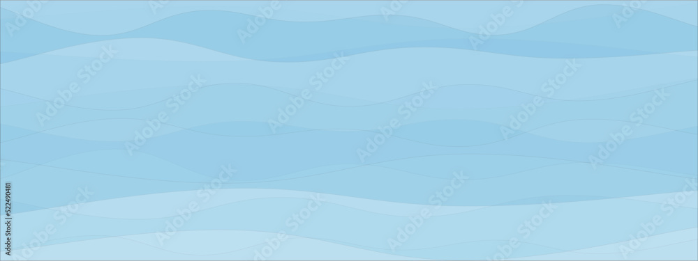 Aufkleber sea waves illustration texture background with copy space. flat lay backdrop