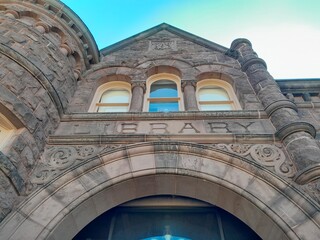 Brownstone library.