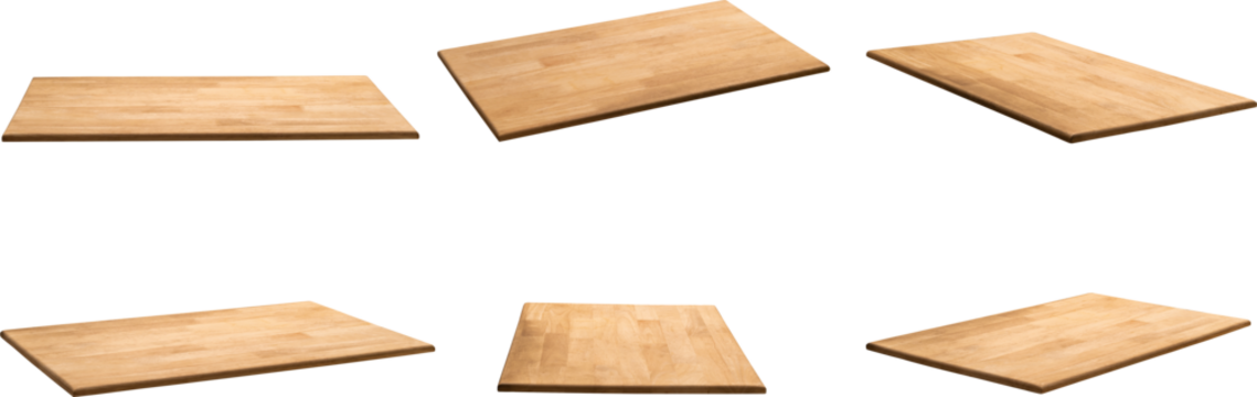 Wood table top isolated on white background, Clipping paths for design work empty free space mock up product display presentation.