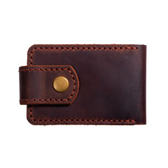 Luxury craft business card holder case made of leather.