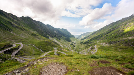 Fototapeta premium View of Transfagarasan route, nature in Romania