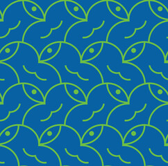 Abstract Hand Drawing Minimal Birds Seamless Vector Pattern Isolated Background