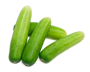 Fresh cucumber vegetable isolated on white background