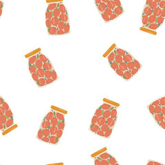 Canned tomatoes. Pattern with canned food. Preparations for the winter.