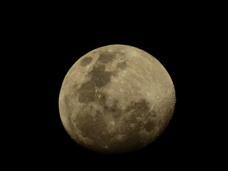 Fototapeta na wymiar Full moon on night sky background