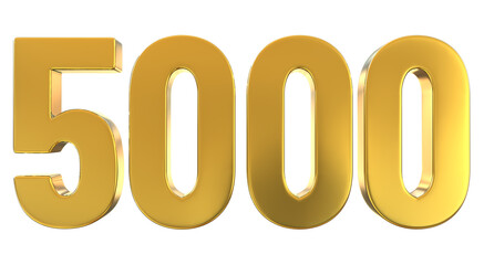 3d golden number 5000