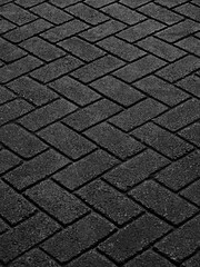 old black brick pavement texture