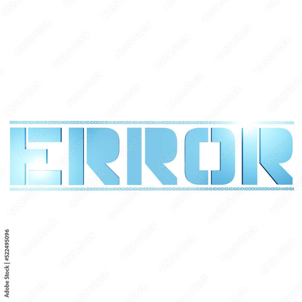 Poster error message computer danger 3d illustration