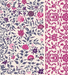 Obraz premium wedding card design, traditional paisley floral pattern , royal India 