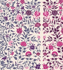 wedding card design, traditional paisley floral pattern , royal India	