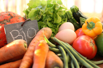 Organic vegetables food close-up
