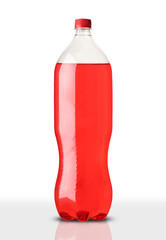 a large plastic bottle with a carbonated drink