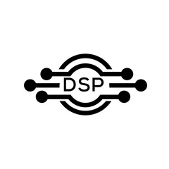 DSP letter logo. DSP best white background vector image. DSP Monogram logo design for entrepreneur and business.	

