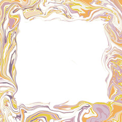 Abstract marbled textured frame pattern