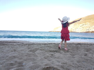 zorkos beach in andros island greece on the north side of the island