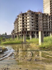 Obraz premium under construction residential building project