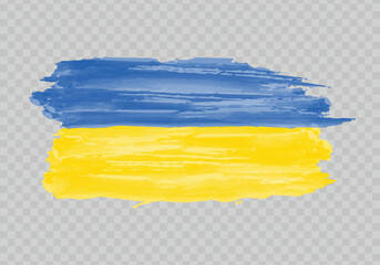 Watercolor painting flag of Ukraine