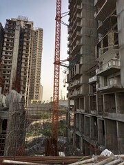 under construction residential building project