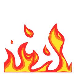blazing hot fire illustration, for fire design needs