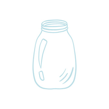 recommend clip art: Hand drawn glass jar linen illustration