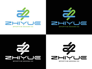 Outstanding professional elegant trendy awesome artistic black and white color SZ ZS initial based Alphabet icon logo..eps