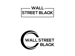 Wall Street Blaqk logo design vector.eps