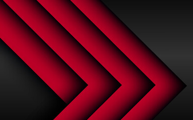 Abstract red arrow direction on dark grey with blank space design modern futuristic technology background. eps10 vector