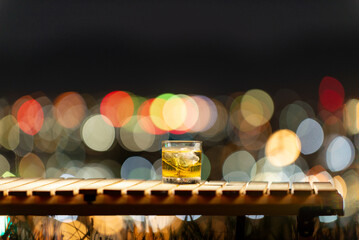 夜景とウイスキー