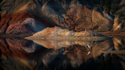 Ural Mars - picturesque territory of industrial dumps, Russia, Sverdlovsk region, summer 2022