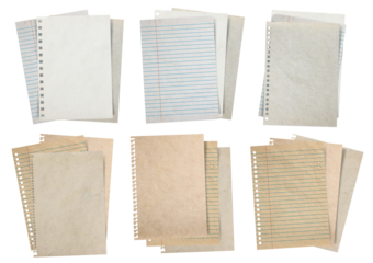 Paper textures background, isolated 