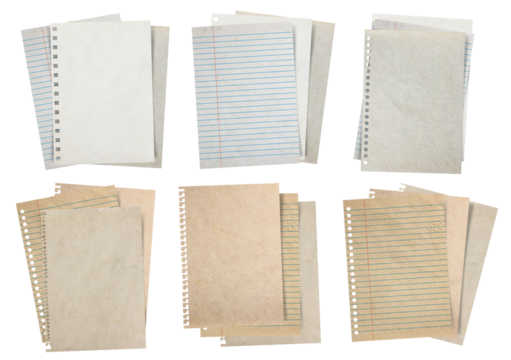 Paper textures background, isolated 