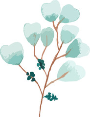 floral illustration watercolor hand drawn