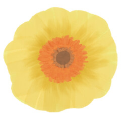 Yellow Flower Element Decoration 