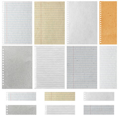 Paper textures background, isolated 