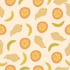 vector bright fruit seamless pattern