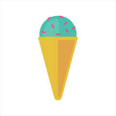 vacation vector colorful ice cream isolated