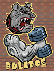 Illustration of angry English Bulldog