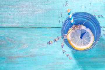 Lemonade with lemons and lavender