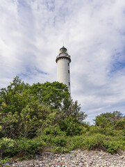 Fototapeta na wymiar Der Leuchtturm Långe Erik an der Ostseeküste auf der Insel Öland in Schweden