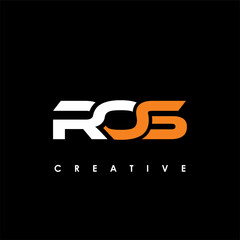 ROS Letter Initial Logo Design Template Vector Illustration