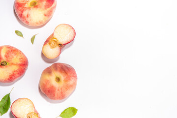 Ripe fig peach isolated on white
