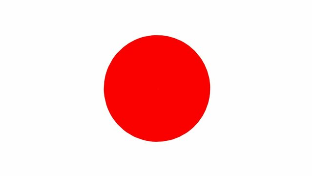 Animated red piece of circle. Part of diagram.  Vector illustration isolated on white background.
