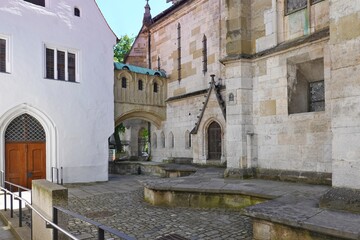 Fototapeta na wymiar Regensburg - Innenhof am Dom