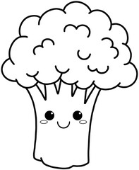 cute cartoon vegetable broccoli