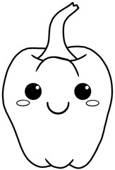 cute cartoon vegetable sweet pepper