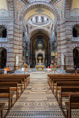 Fototapeta premium Cathedral in downtown of Marseille, in France
