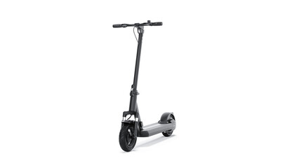 Electric scooter on white background minimalist design, dark color 3d render
