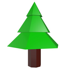 Abstract 3d Model Tree Elements