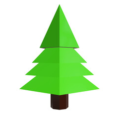 Abstract 3d Model Tree Elements