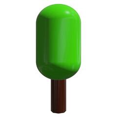 Abstract 3d Model Tree Elements